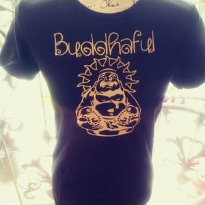 Black and Gold Buddhaful Tshirt